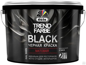 Краска Dufa ВД Trend Farbe Black RAL 9005 черная 10 л 8024