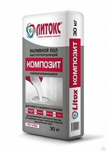 Наливной пол быстротвердеющий Литокс композит 15 МПа2-100 мм 30 кг 50 шт пал 01437
