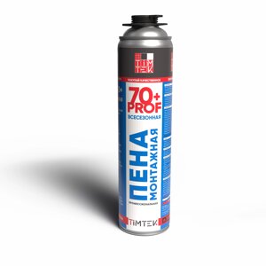 Пена монтажная профессиональная TimTek Prof 70+ ВСЕСЕЗОННАЯ 1000мл (12 шт/уп)