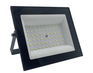 Прожектор светодиодный SFL51-100 2835SMD, 100 W 6500 K AC220-240 V / 50 Hz IP65, черный в компактном корпусе