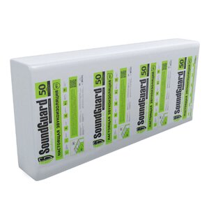 Плита звукопоглощающая SoundGuard ЭкоАкустик 80 1250х600х50 мм 3 м2 в упаковке