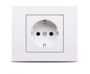 Розетка 1-я с з/к белая OVIVO GRANO 400-010300-217