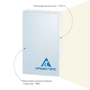 Панель стеновая ЛГКЛ Макплит 1 категории 12,5х1200х3000 мм бежевый цвет 1013
