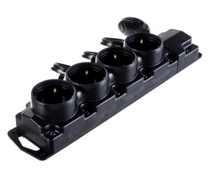 Розетка переносная 4-я с з/к каучук IP44 (BYLECTRICA) (Р16-467) (20 шт)