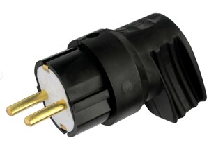 Вилка угловая. каучук с з/к (В16-416) IP20 (BYLECTRICA)