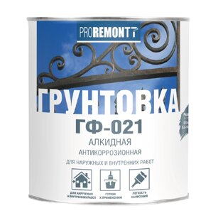 Грунт ГФ-021 Proremontt серый 18 кг Л-С 33 шт/пал