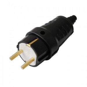 Вилка прямая с з/к (каучук) В16-362 IP20 BYLECTRICA