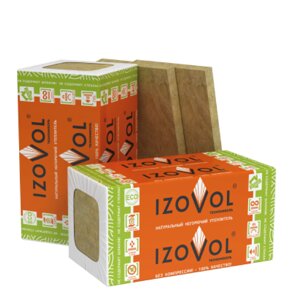Плита минераловатная IZOVOL Ф-140 (2 плиты) 1200х600х100 мм 1,44 м2, 0,144 м3 (48 уп/пал)