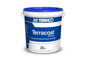 Штукатурка силиконовая фасадная Terracoat Granule Silicone 1,5 mm NP Exterior 25 кг Шуба прозрачная база