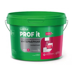 Краска акриловая интерьерная Лакра Prof IT Латексная База А 3 кг 144 шт/пал
