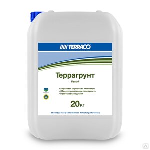 Грунтовка проникающая Terraco Террагрунт белый 10 кг 6812010