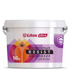 ЛИТОКС Гидроизоляция акриловая ULTRA RESIST, 10 кг
