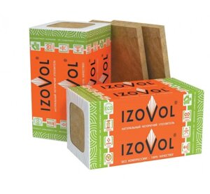 Плита минераловатная IZOVOL СТ-50 100 мм 1200х600, 4 плиты, 2,88 кв. м, 0,28 м3 24 уп/пал