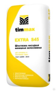 Шпаклевка TimMax S-45 Extra финишная фасадная белоснежная 20 кг 517