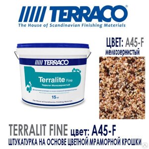 Штукатурка мраморная Terraco Терралит А 45-F мелкозернистая 15 кг 615204515