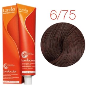 Londa Color инт. тонирование, 6/75 темный блонд коричнево-красный, 60мл