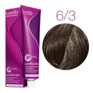 Londa Color стойкая крем-краска, 6/3 темный блонд золотистый, 60мл