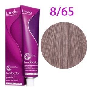 Londa Color стойкая крем-краска, 8/65 холодный розовый, 60мл