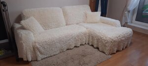 Большой угловой диван с подлокотниками