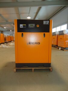 Винтовой компрессор с ременным приводом BERG ВК-15Р, давление 10 бар
