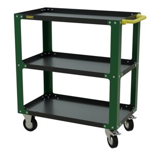 Gt3. green Инструментальная тележка GAROPT, три полки, cерия "No boxes", Зеленая
