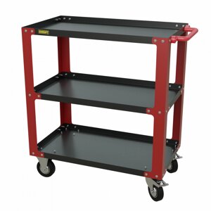 Gt3. red Инструментальная тележка GAROPT, три полки, cерия "No boxes", Красная