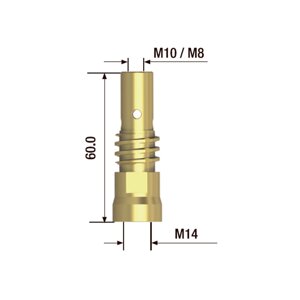 FUBAG Адаптер контактного наконечника сварочного аппарата M10х60 мм (2 шт.)