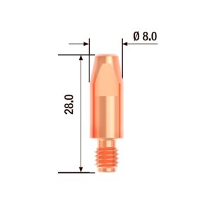 FUBAG Контактный наконечник M6х28 мм ECU D=0.9 мм (25 шт.)