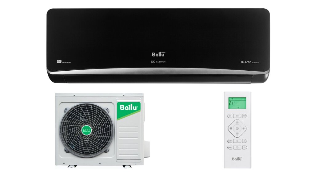 Кондиционер Ballu Platinum Black Inverter BSPI-10HN8/BL/EU Сплит-система от компании Сплит-Настрой - фото 1