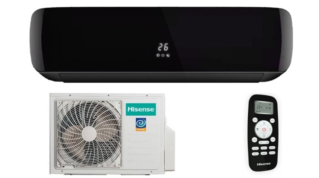 Кондиционер Hisense BLACK CRYSTAL DC Inverter AS-07UW4RYDTG00BG/AS-07UW4RYDTG00BW Сплит-система от компании Сплит-Настрой - фото 1