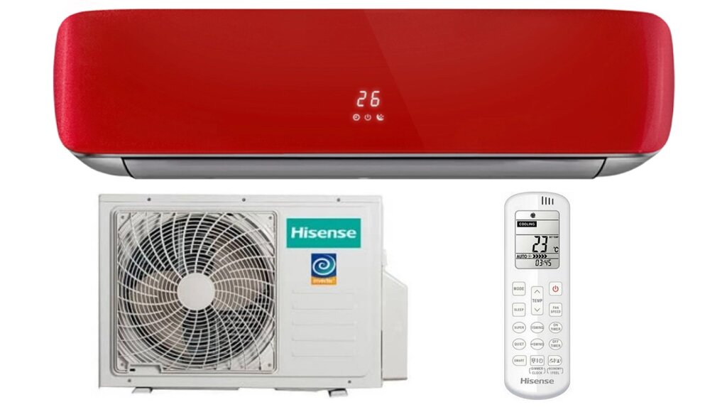 Кондиционер Hisense RED CRYSTAL Super DC Inverter AS-10UW4RVETG00G (R)/AS-10UW4RVETG00W (R) Сплит-система от компании Сплит-Настрой - фото 1