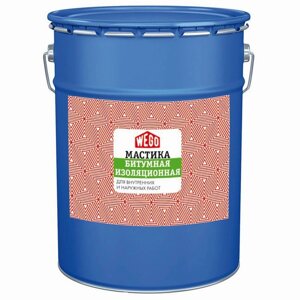 Мастика битумная изоляционная 20 кг WEGO ведро ж/б