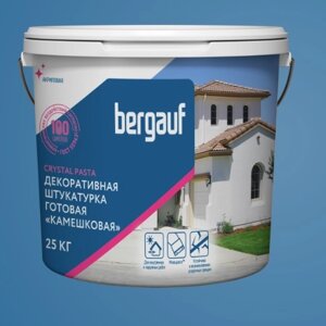 Готовая акриловая штукатурка Bergauf Crystal Pasta "камешкая" RAL 7024 25 кг.