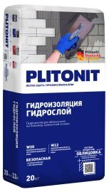 Гидроизоляция цементная Plitonit ГидроСлой (ГидроСтена) 20кг