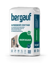 Клей для плит из пенополистирола и минваты Bergauf Isofasad, 25кг