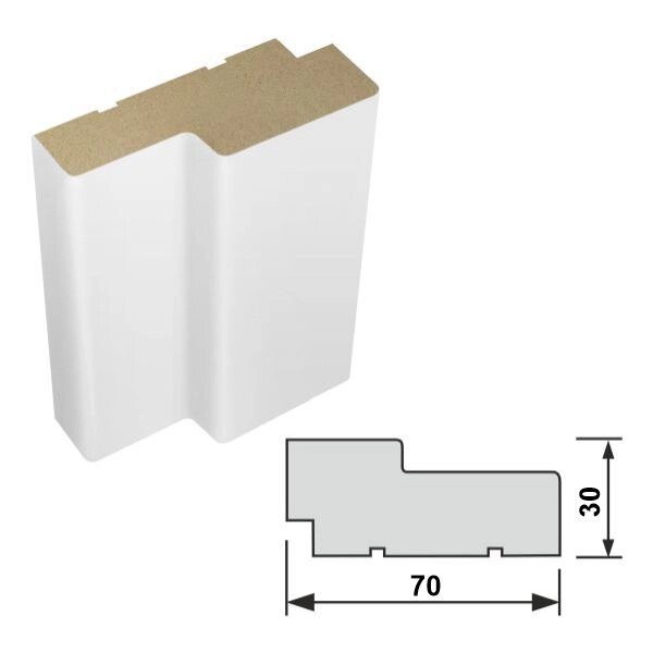 Комплект дверной коробки ламинированный белый от компании Двери Белорусии - фото 1