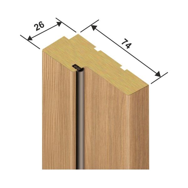 Короб с уплотнителем 1.7 (ЯСЕНЬ ЯНТАРНЫЙ) от компании Двери Белорусии - фото 1
