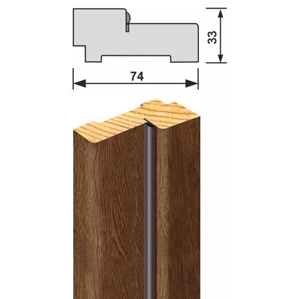 Короб с уплотнителем АНТИЧНЫЙ ОРЕХ, СА от компании Двери Белорусии - фото 1