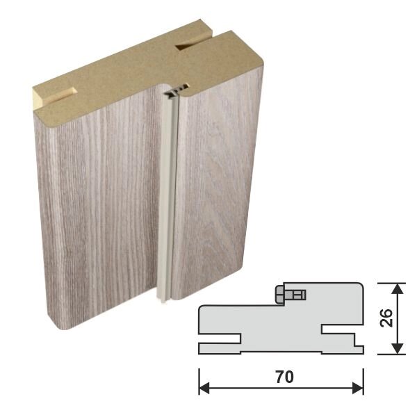 Короб с уплотнителем дуб анкор нордик от компании Двери Белорусии - фото 1