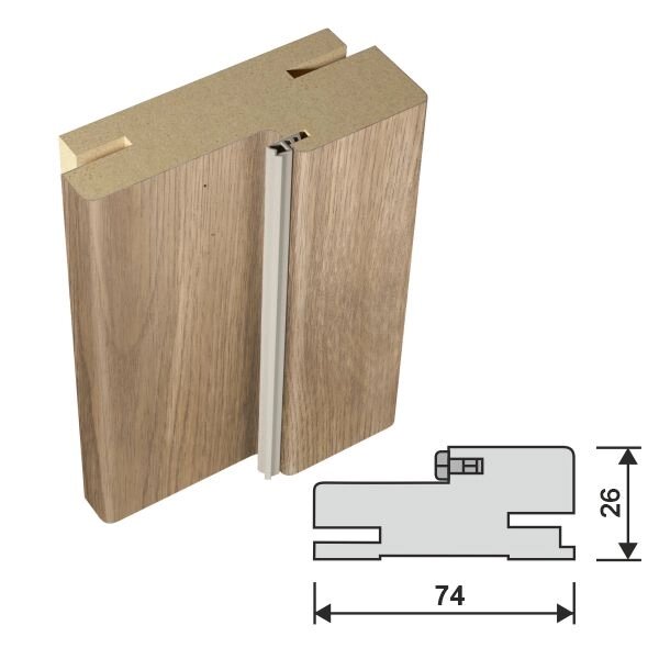 Короб с уплотнителем дуб европейский от компании Двери Белорусии - фото 1
