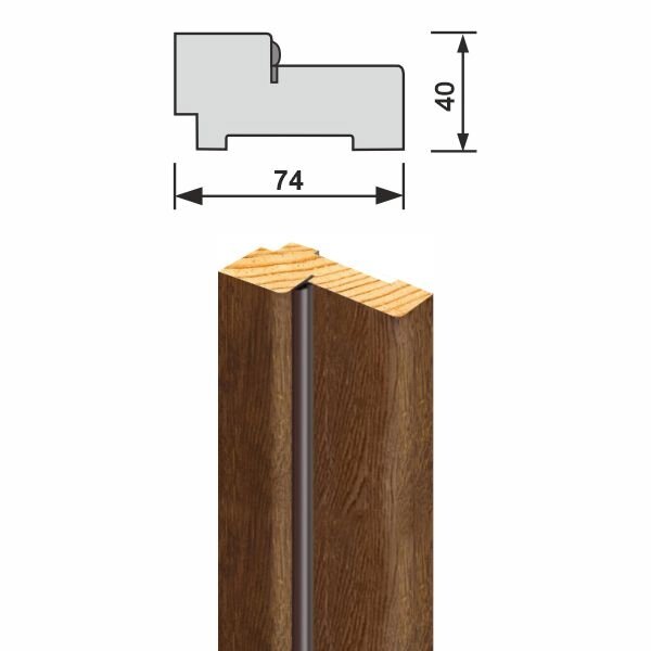 Короб с уплотнителем орех античный (ольха) от компании Двери Белорусии - фото 1