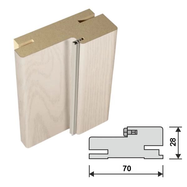 Короб с уплотнителем ясень капучино структур. от компании Двери Белорусии - фото 1