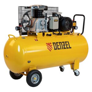 DENZEL BCI3000-T/200 компрессор воздушный 3.0 квт, ременный привод, 200 литров, 530 л/мин 58119
