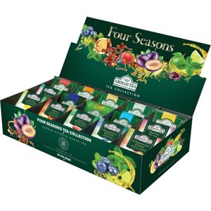 Чай AHMAD Four Seasons ассорти 15 вкусов, НАБОР 90 пакетов