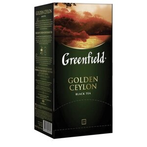 Чай GREENFIELD Golden Ceylon черный цейлонский, 25 пакетиков в конвертах по 2 г