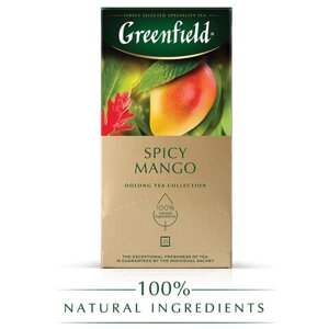 Чай GREENFIELD Spicy Mango зеленый с манго, 25 пакетиков по 1,5 г