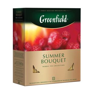 Чай GREENFIELD Summer Bouquet фруктовый, 100 пакетиков в конвертах по 2 г