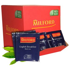 Чай MILFORD English Breakfast черный, 200 пакетиков в конвертах по 1,75 г