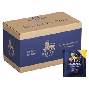 Чай RICHARD Royal Ceylon черный цейлонский, 200 пакетиков в конвертах по 2 г