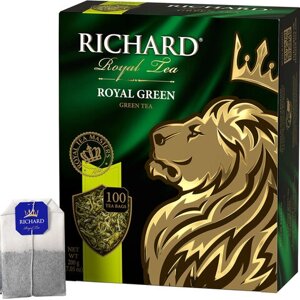 Чай RICHARD Royal Green зеленый, 100 пакетиков по 2 г